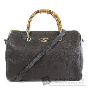 Gucci Bamboo Boston Bag Leather